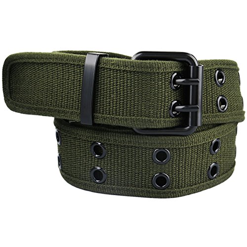 Samtree canvas web belts for men women,double grommet h…