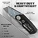Folding Utility Knife & Box Cutter Combo with Screwdriver Bits, Wire Stripper, Quick-Change Blades, Belt Clip & Refills - Versatile Everyday Carry Tool