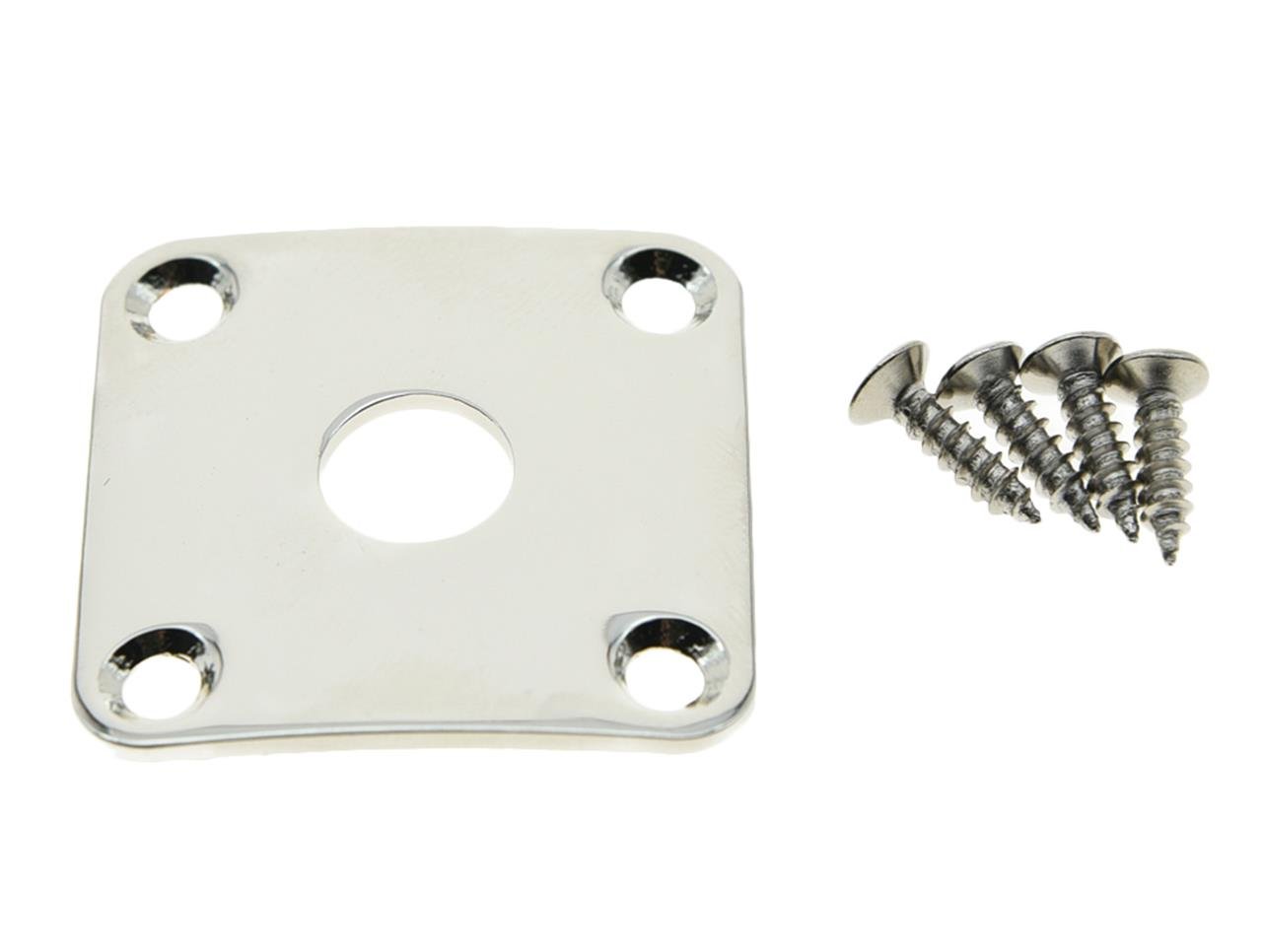 Dopro Nickel Metal Curved Base Bottom Jack Plate Square Jackplate for USA LP Les Paul