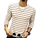 LOGEEYAR Mens Summer Short Sleeve Slim Fit Contrast Color Stitching Stripe Polo Casual T-Shirts (Medium, 622-red)