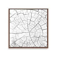 Framed Canvas Wall Art Annual Trajectory Canvas Prints Home Artwork Decoration for Living Room,Bedroom - 16x16 inches