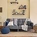 Best Choice Products Living Room Convertible Linen Fabric Tufted Splitback Sleeper Plush Futon Couch Furniture w/ Pillows - Dark Gray