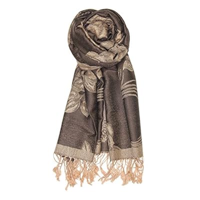 Achillea Two Tone Floral Roses Reversible Pashmina Scarf Shawl Wrap Stole for Women Achillea Two Tone Floral Roses Reversible Pashmina Scarf Shawl Wrap Stole for Women