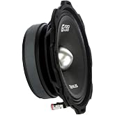 Genius Audio MR0765BP 6.5" Midrange Speakers, Pair | 1000W, Aluminium Bullet, Car Audio Speakers, Ferrite Magnet, 4 Ohm