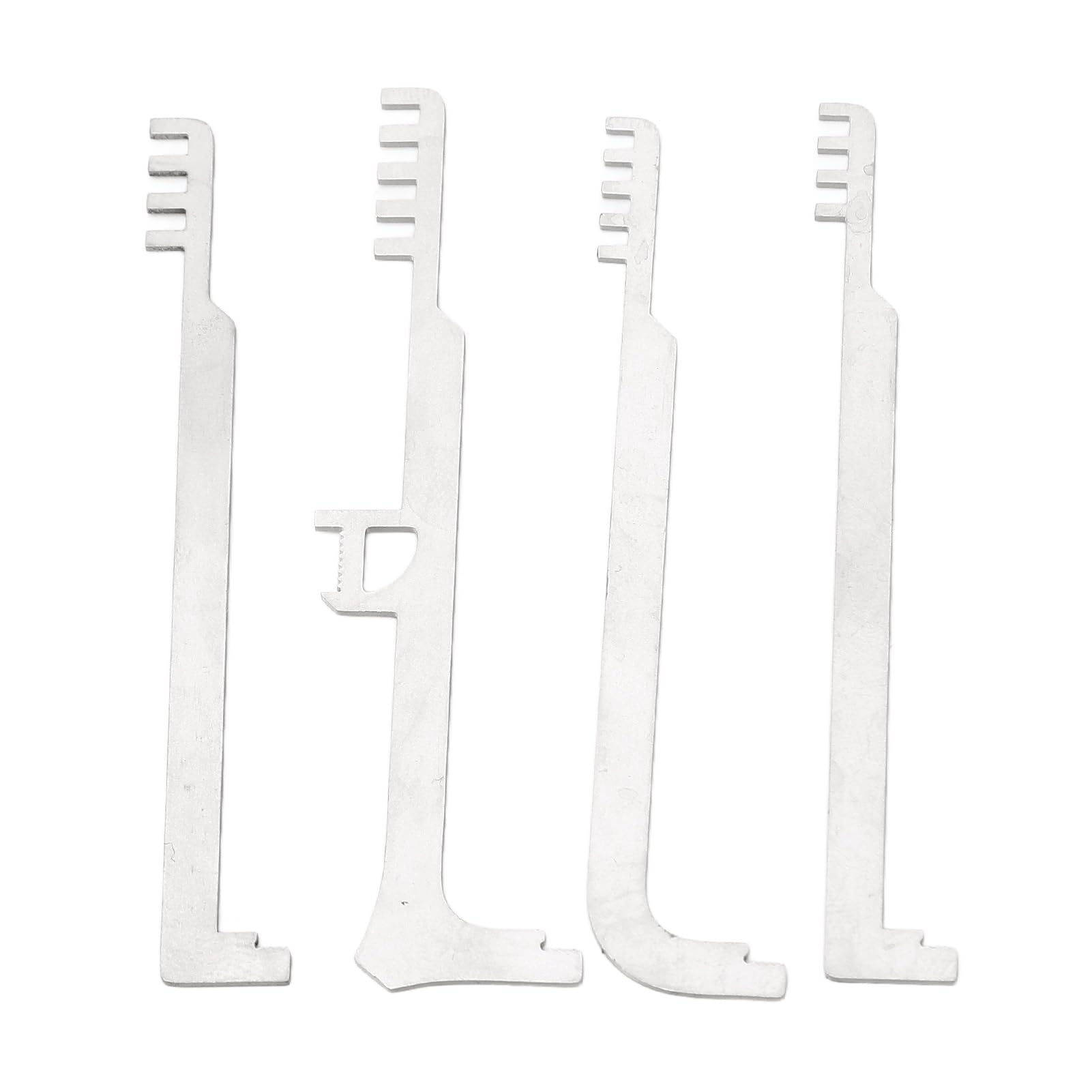 4PCS Comb Lock Picks, Metal Teeth Tools Stainless Steel Pick Combs Portable for Firefighting Repair