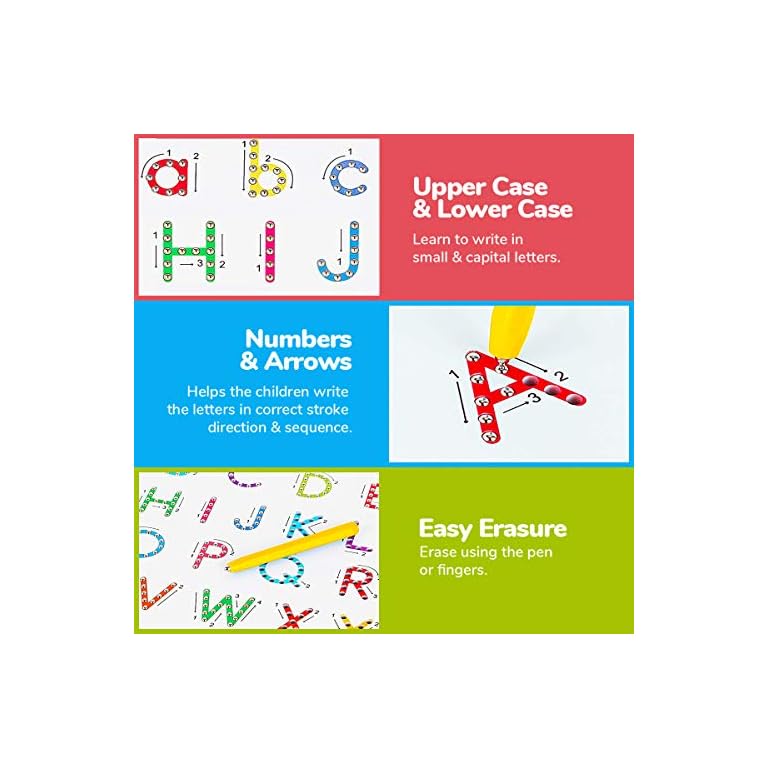 CozyBomB Double Sided Letter Board 2 in 1 Alphabet