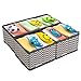 HOMFA Closet Drawer Organizer Foldable Fabric Cloth Storage Cubes Basket for Underwear, Bras, Socks, 6 Pack Stripe