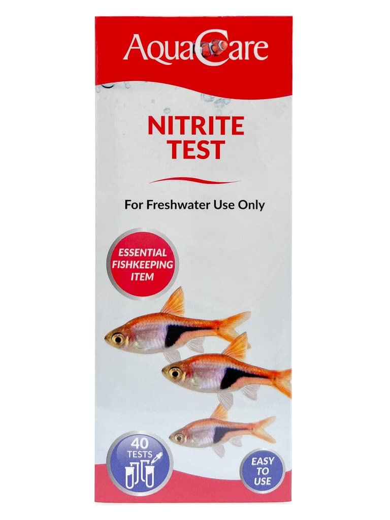 AquaCare Nitrite Liquid Test Kit, Aquarium Water Test Kit For Freshwater Fish Tanks (40 Tests)