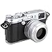 JJC LH-JX100II Silver Upgrade Lens Hood Shade Adapter Ring, Compatible with Fujifilm FinePix X100V X100S X100T X100F, Replaces AR-X100 Silver