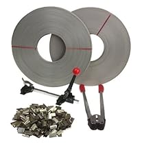 Anytime Tools Complete Packaging STRAPPING TOOL KIT + 400 Seals + 2 Banding Rolls 345 ft. Supply
