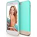 iPhone 6S Plus Case, Maxboost [Vibrance S] Slider Style Protective Case SOFT-Interior Cover for iPhone 6 Plus 2014 / 6S Plus 2015 - Turquoise/Champagne Gold