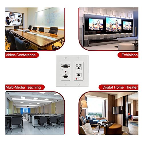 image for AV Access HDMI/VGA Wall Plate Extender Transmitter,4K x 2K UHD,Bi-Dire