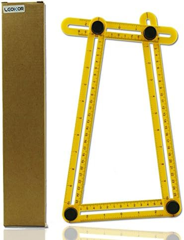 Angle Measurement Tool, LEOKOR Angle Ruler Template Tool Multi-Angle Measuring Ruler Tools for Carpenter, Craftsman