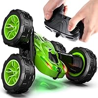 OlarHike Remote Control Car, Durable RC Stunt Cars Toys for Kids, Double Sided Rotating 360°Flips with Dual-Color Headlights- Toy Gifts for 2, 3, 4, 5, 6, 7, 8 Year Old Boy (4 Batteries Included)