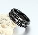 Mens Womens 8MM Titanium Stainless Steel High Polished 18K Gold Plated Channel Set Cubic Zirconia CZ Promise Engagement Band Unisex Gold Wedding Ring Comfort Fit, Size 6-13 (10, Black)