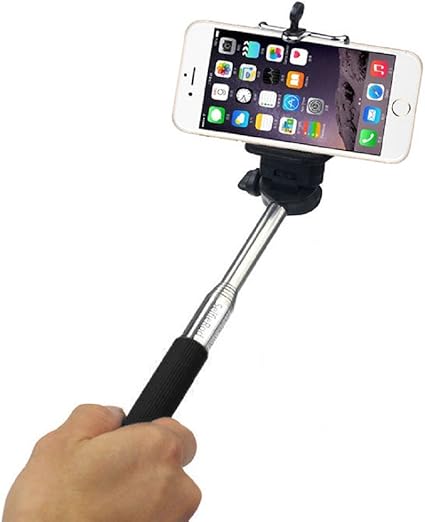 Amazon Yikakio 拡張可能 ハンドヘルド 自画像 三脚 モノポッド クリップ ホルダー 有線 人気 やすい ミニ 軽い おしゃれ 超小型 多機能 Iphone Android対応 自撮り棒 セルカ棒 自撮り棒 通販