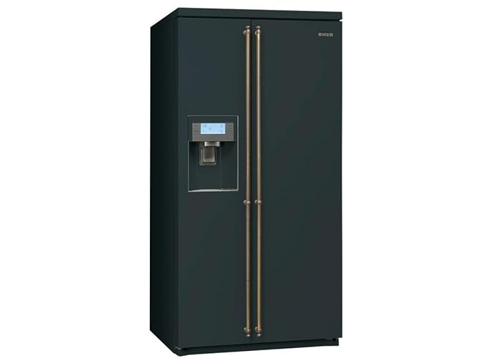 Smeg SBS8003AO Independiente 531L A+ Antracita nevera puerta lado ...