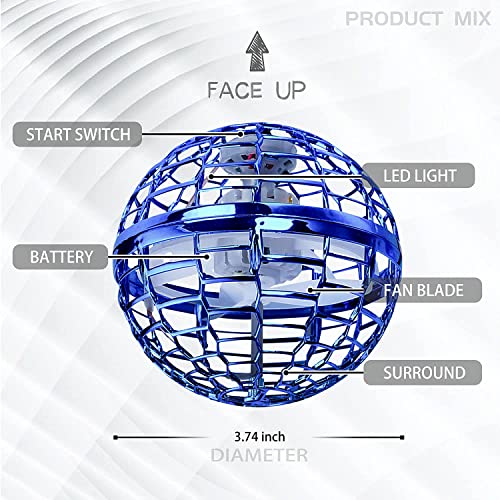 Flying Ball Toy Globe 360°Rotating Hand Controlled Flying Orb Ball Toys