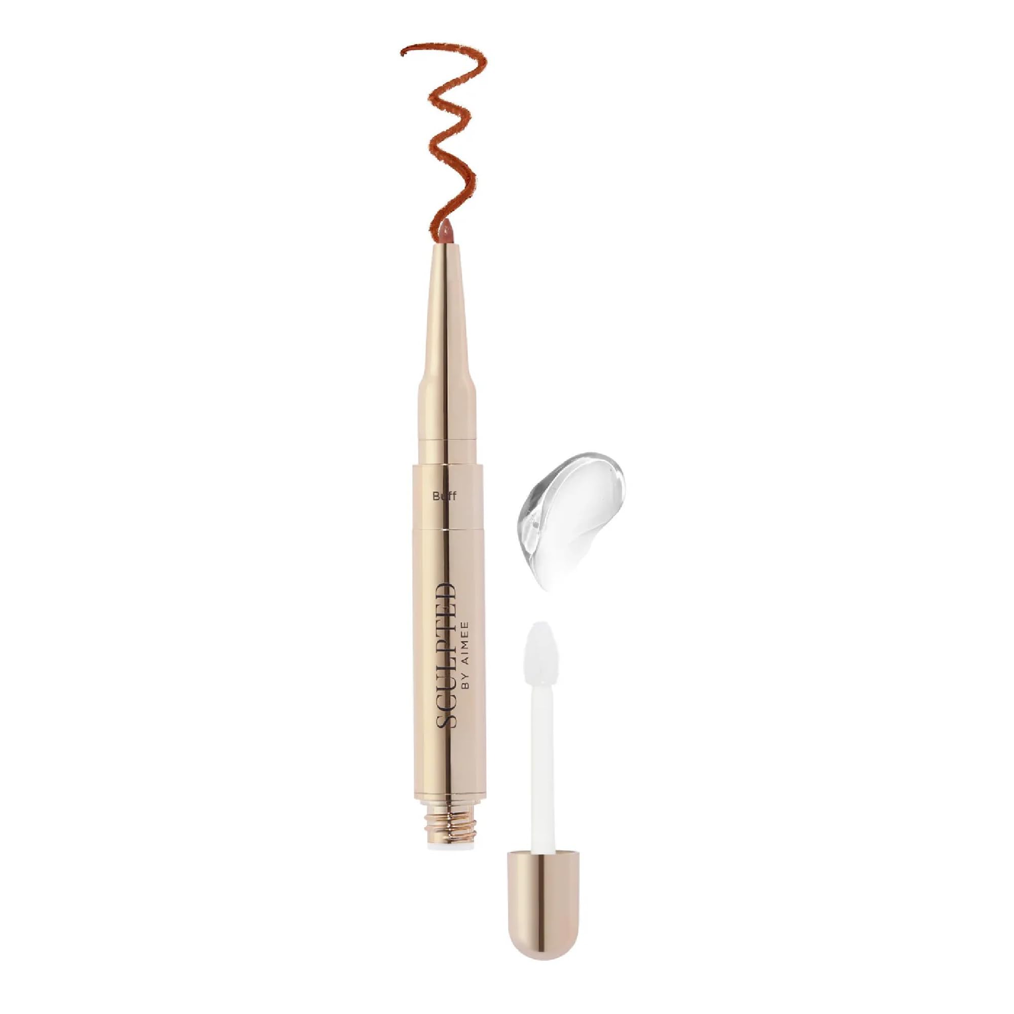 Line & Shine Duo Buff from Sculpted by Aimee - 2-in-1 Long-Lasting Creamy Liner and Clear Gloss with Shea Butter and Raspberry Seed Oil — image 1