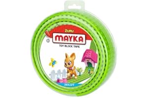MAYKA Toy Block Tape, 4 Stud, 6.5ft, Light Green,Non-Marking