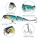 YONGZHI Fishing Lures Multi-Jointed Wobbler Crankbait Minnow and Popper VIB Top-Water Lure with Treble Hooks for Bass Trout Walleye Freshwater Saltwater Swimbaits