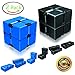 Infinity Cube Fidget Cube Toy for Adults & Kids Relieve Stress & Anxiety Cool Hand Fidget Stress Toy Magic Flip Rubiks Cube for ADD,ADHD,OCD,Anxiety Disorder,Autism by Ganowo (Blue&Black)