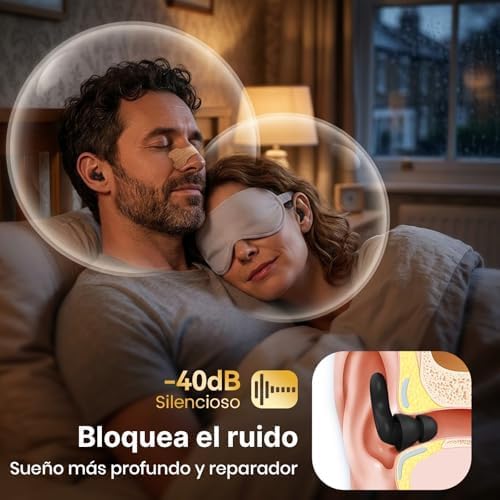 Tapones para los Oídos para Dormir, Tapones Antirruido para Dormir de Lado