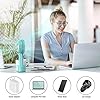 JUMKEET-Mini-Handheld-Portable-Fan-Desk-Fan-USB-Rechargeable-Battery-2600-mAh-Personal-Fan-with-Base-Table-Fan-Cooling-Electric-Sport-Fan-3-Speeds-for-Home-Travel-Office-Room-Outdoor-School-Blue Jumkeet Mini Handheld Portable Fan Desk Fan USB Rechargeable Battery 2600 mAh, Personal Fan with Base, Table Fan Cooling…