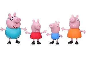 Peppa Pig Peppa's Adventures Peppa's Family Figure 4-Pack Toy - Includes 4 Peppa Pig Family Figures in Iconic Outfits, Ages 3 and Up