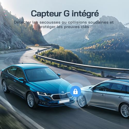 2.5K Dashcam Voiture Avant Arrière, 1440P+1080P FHD Camera Embarquée Voiture, IPS 3" Camera Voiture Grand Angle de 170°+140°, G-Capteur, WDR, 24H Mode Parking, Enregistrement en Boucle
