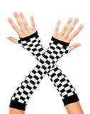 Nylon Checkerboard Arm Warmers