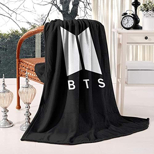 HSDASWA Bed Blanket BTS-Kpop-Bangtan-Logo- Throw Blanket Decorative Couch Travel Blanket (60 X 80)