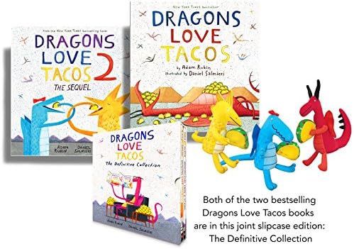 Dragons Love Tacos Gift Set: The Definitive Collection Hardcover Books and Three Dragons Play Set