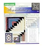 Log Cabin with Steps, Fiskars Foundations Complete Quilt Stencil Set No. 8442 , Precut Plastic Stencils, Foundation Piecing, Quilting