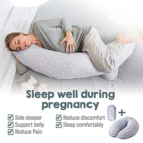 Bamibi® Pregnancy Pillow Full Body Support Maternity Pillow for Sleeping Providing Support