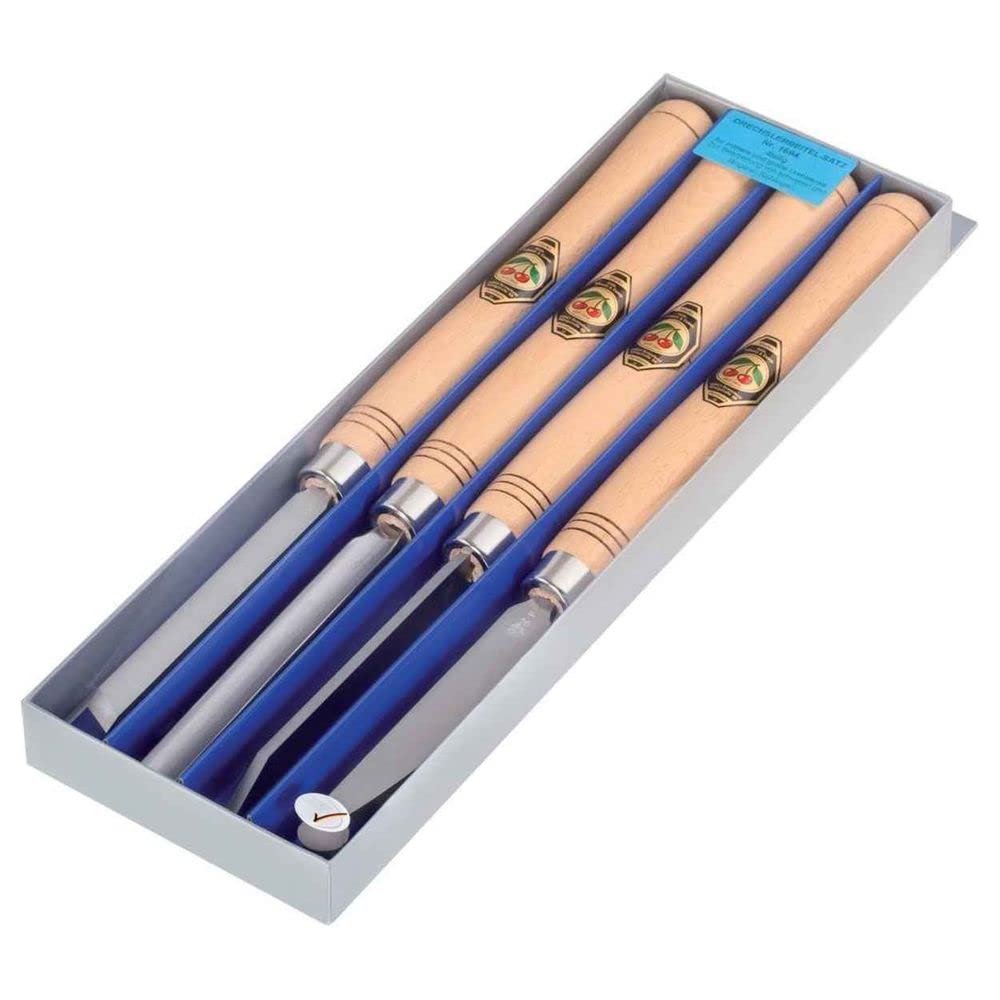 Kirschen 1694000 Turning Tool Set with Long Wooden Handle - Multi-Colour
