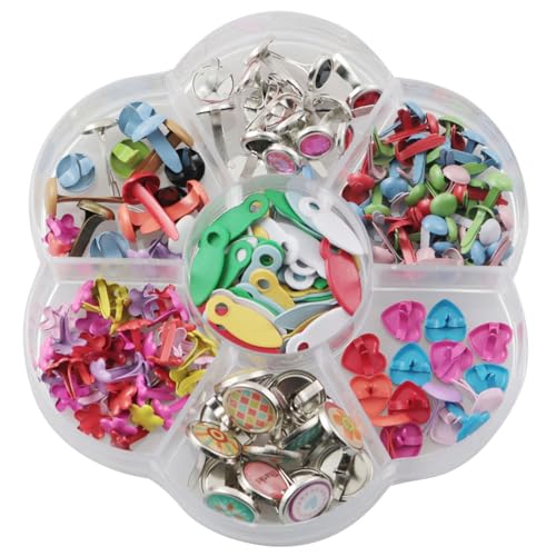 XGNG Colorful Mixed Metal Two Claw Nails Two Legs Crocheted Mushroom Nails Children's Handmade DIY Materials