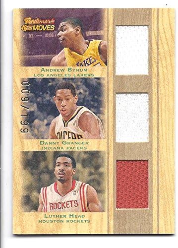 ANDREW BYNUM DANNY GRANGER LUTHER HEAD 2007-08 Topps Trademark Moves Triple Relics #BGH TRIPLE JERSEY Card #009 of only 199 Made! Los Angeles Lakers Indiana Pacers Houston Rockets Basketball