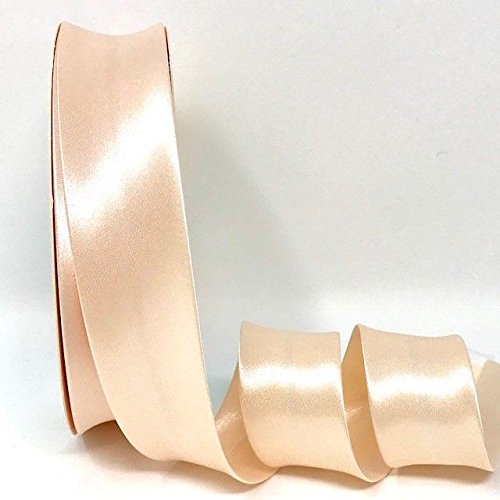 Ribbon Queen Duchess Satin Bias Binding Tape for Sewing, Seaming, Stitching, Piping, Hemming, Quilting, Patching, Outfits and Crafts - 30mm Professional Quality. (Champagne, 5M X 30MM)