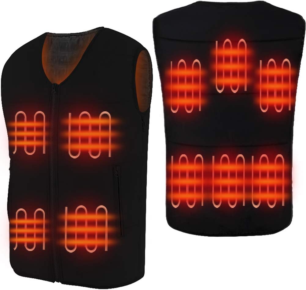 FERNIDA Unisex Electric Heated Vest Lightweight Size Adjustable Insulated Thermal Heating Vest Jacket(Battery Included)