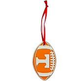 Tennessee Volunteers Metal Football Christmas Ornament