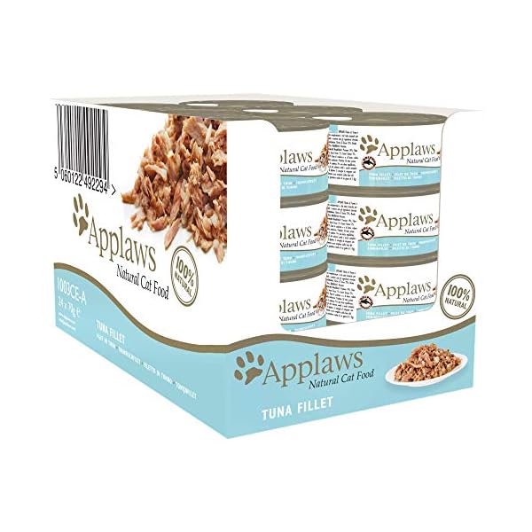 Applaws-100-Natural-Wet-Cat-Food-70g-Tuna-Fillet-24-x-70g-Tins Applaws 100% Natural Wet Cat Food 70g Tuna Fillet 24 x 70g Tins