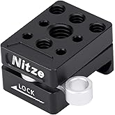 Nitze Quick Release NATO Clamp, with 1/4” Threaded Holes, 1/4” and 3/8” Locating Hole - NF49A