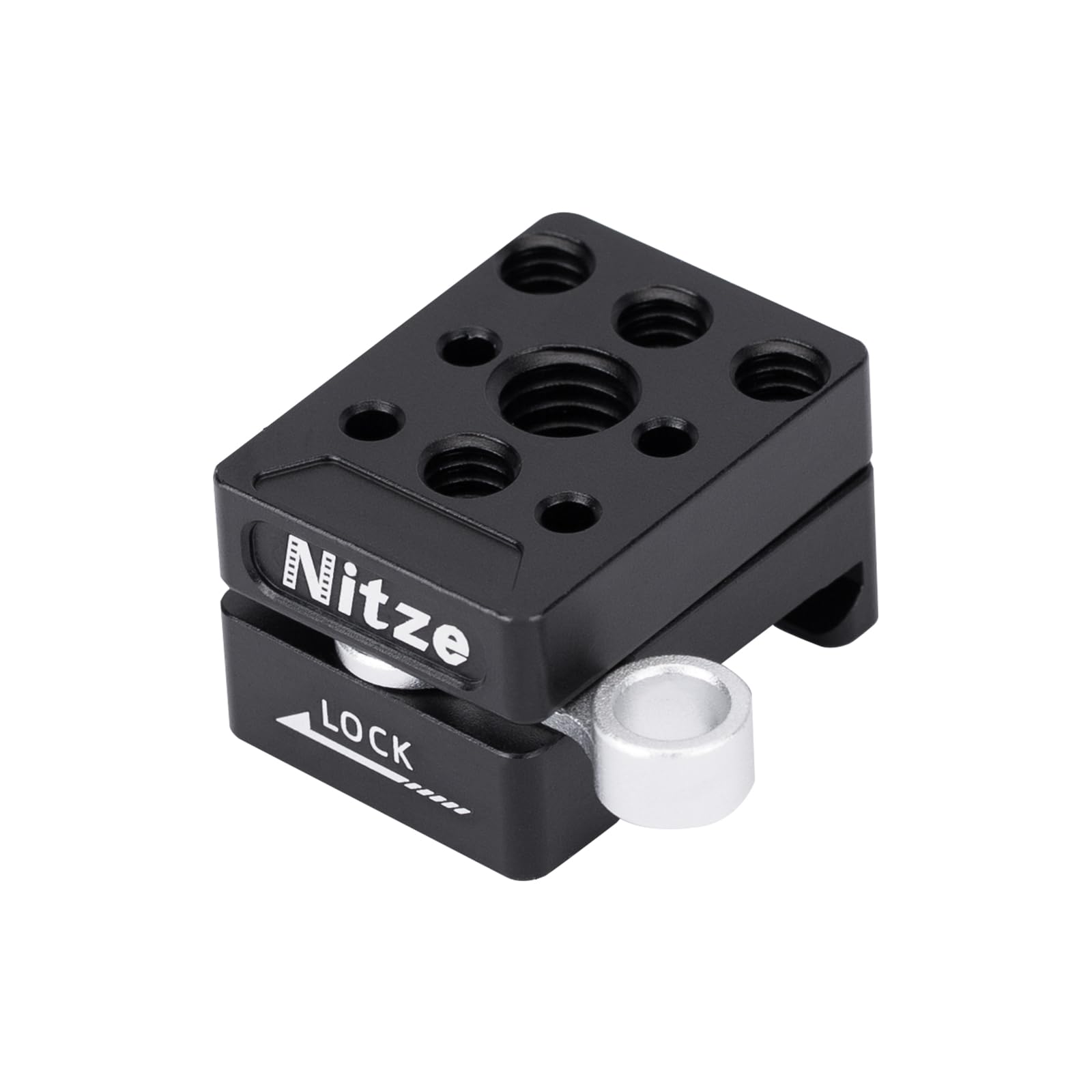 Nitze Quick Release NATO Clamp with Lock Lever, with 1/4" and 3/8" ARRI Locating Hole for Camera and Monitor Cage, Magic Arm, EVF Mount,LED Light and Microfon - NF49A