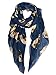 GERINLY Animal Print Scarves: Cute Dogs Pattern Voile Oblong Scarf (Blue)