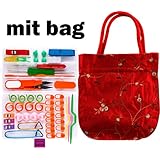 Athena YY Knitting Crochet Accessories Supplies Tools Kits Set Needles Stitch Markers for Beginners with Case and Travel Bag for Yarn and Wool Project