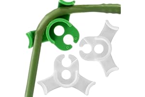 BOOGE 40 Pcs Low Stress Training Clips, 90 Degrees Plant Trainer Bud Plant Bender Plant Training Clips Bud Bender for Plant Gardening - White and Green