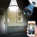 1080P Full HD WiFi Light Bulbs Camera Video Doorbell 360 Degrees Wireless Panoramic VR Indoor/Outdoor Home Surveillance Cameras LED Light Bulb Camera Motion Detection Night Vision