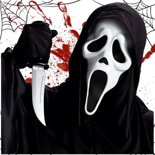 Máscara De Fantasma De Látex – Diseño Realista Y Transpirable – Disfraz De Terror Para Halloween Y Cosplay – Talla Única
