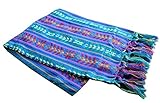 Del Mex Mexican Rebozo Shawl Blanket Doula (X-large (9 ft x 5 ft), Blue)